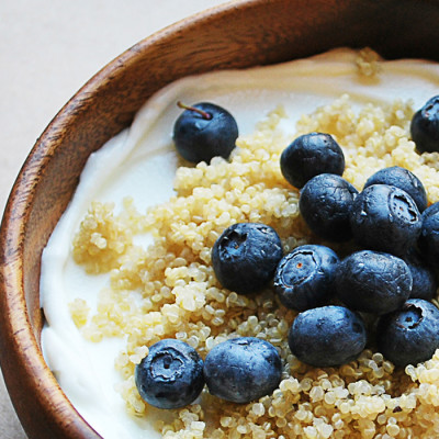 Parfait aux bleuets et quinoa