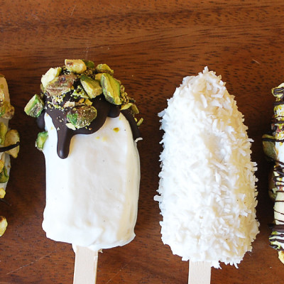 Frozen Banana Yogurt Pops